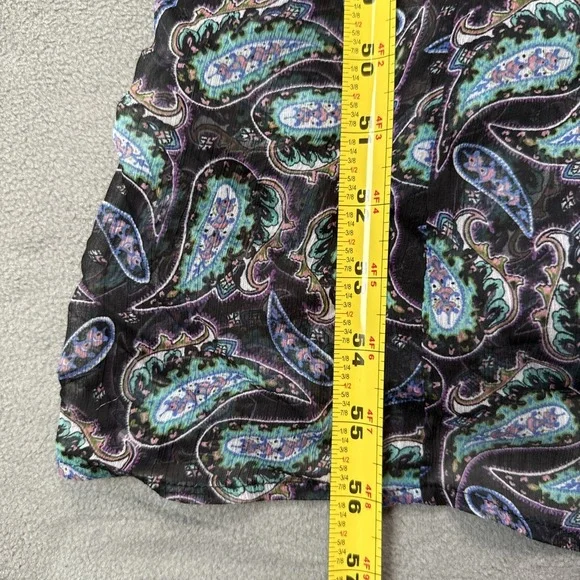 Victorias Secret Beach Dress Womens Medium Black Maxi Paisley Sheer Cover Up - Picture 14 of 16